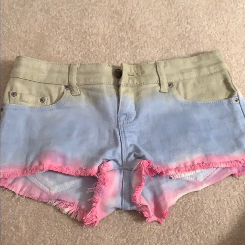 Urban Outfitters tye dye ombré rainbow short